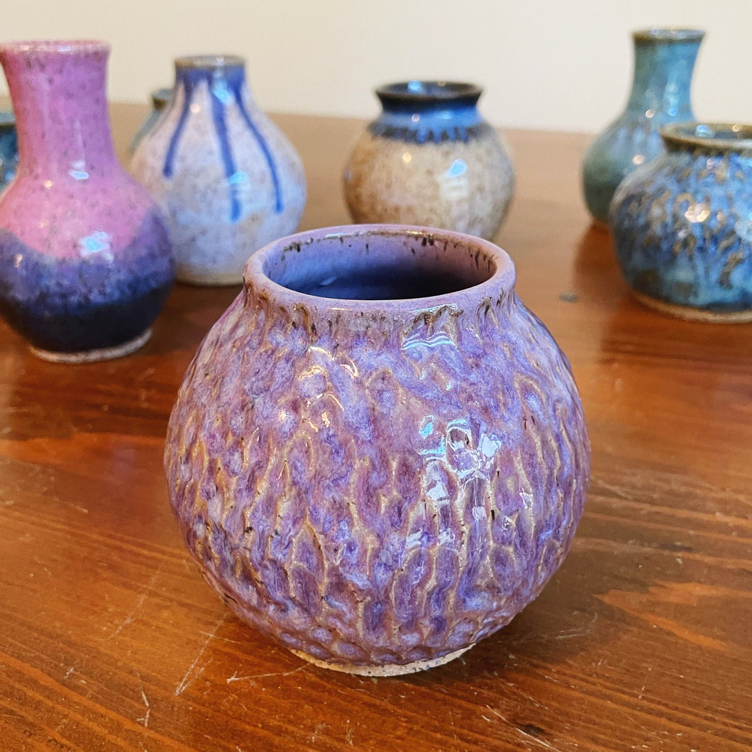 Precious Blooms in Handmade Pottery Bud Vase